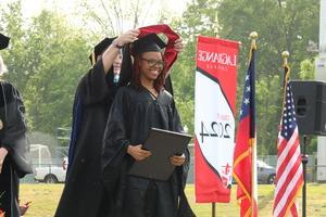 Student receives masters degree